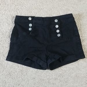 Black sailor shorts